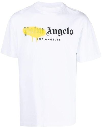 Palm Angels LA T-Shirt mit Logo-Print - Weiß