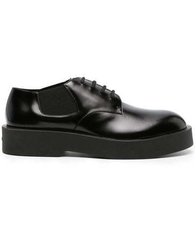 Jil Sander Zapatos derby con suela gruesa - Negro