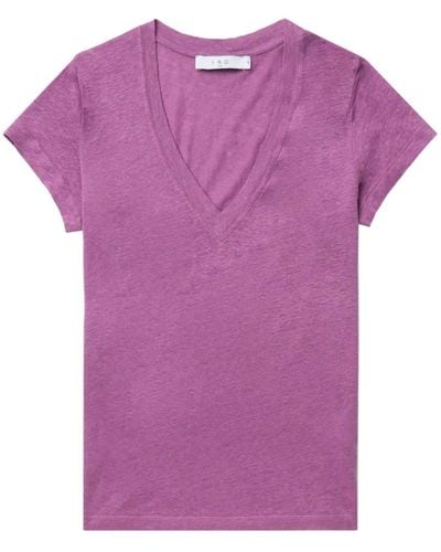 IRO T-shirt Rodeo en lin - Violet