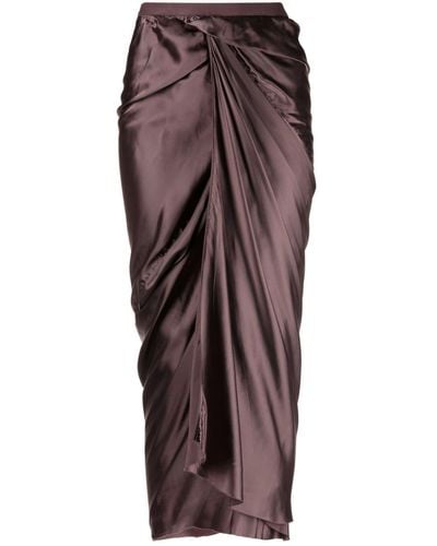Rick Owens Gonna Wrap-design Skirt - Purple