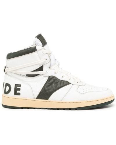Rhude Logo High-top Sneakers - White