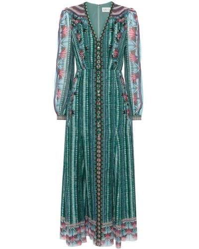 Saloni Robe longue Annabel B - Vert