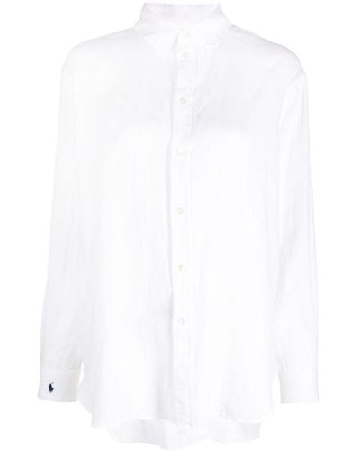 Polo Ralph Lauren Chemise en lin à manches longues - Blanc
