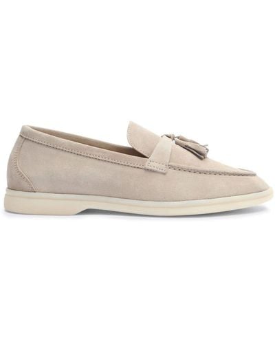 SCAROSSO Leandra Calf-leather Loafers - Natural