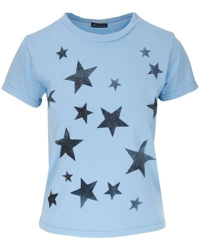 Mother Star-print Cotton T-shirt - Blue