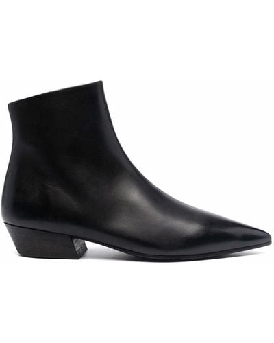 Marsèll Pointed Toe Ankle Boots - Black