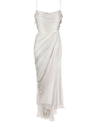 Maria Lucia Hohan Sonia Draped Silk Gown - White