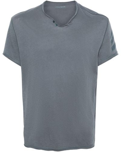 Zadig & Voltaire Monasti Organic-cotton T-shirt - Gray
