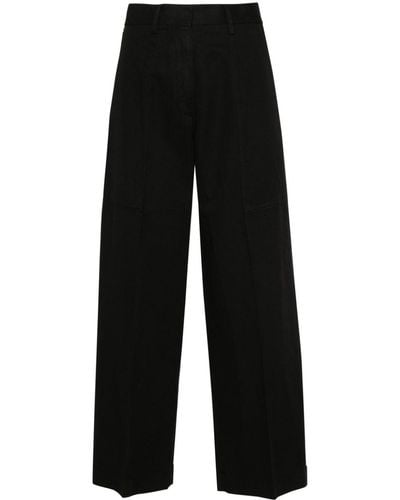 Forte Forte Pressed-crease trousers - Schwarz