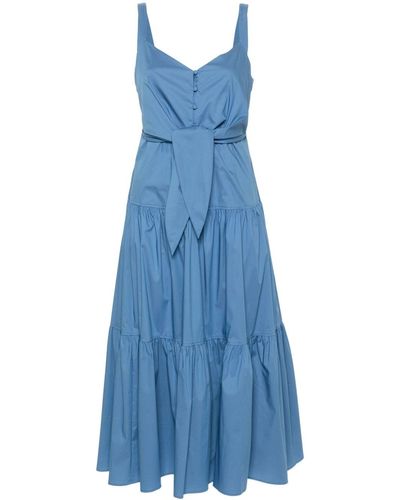 Lauren by Ralph Lauren Sleeveless Tiered Maxi Dress - Blue