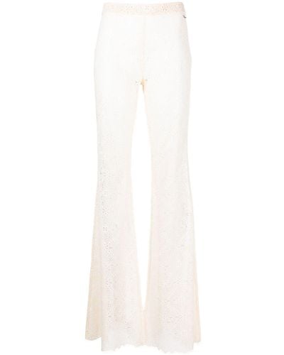 DSquared² Sheer-lace Flared Pants - White