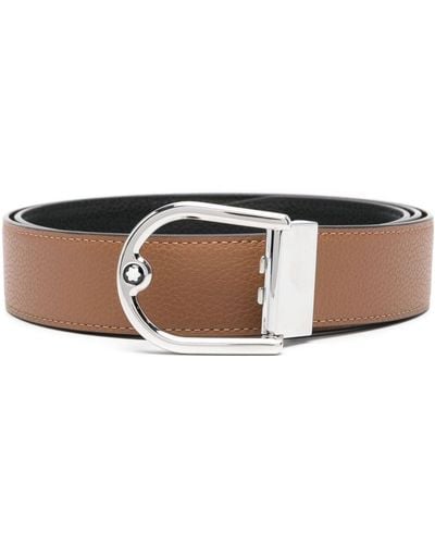 Montblanc Reversible Leather Belt - Brown