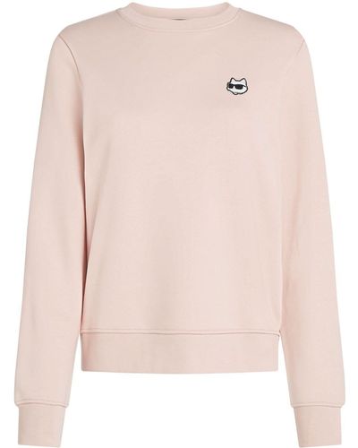 Karl Lagerfeld Ikonik 2.0 Logo-patch Sweatshirt - Pink