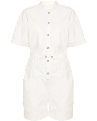Isabel Marant Kiara Cotton Jumpsuit - White