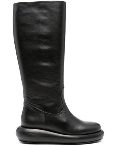 Paloma Barceló Panelled Leather Boots - Black
