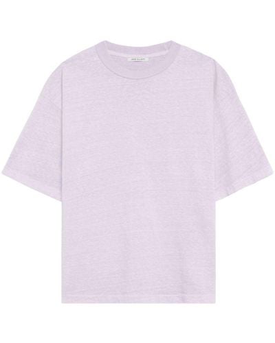 John Elliott Riviera Cotton Cropped T-shirt - Purple