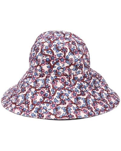 Isabel Marant Edona Cotton Sun Hat - Purple