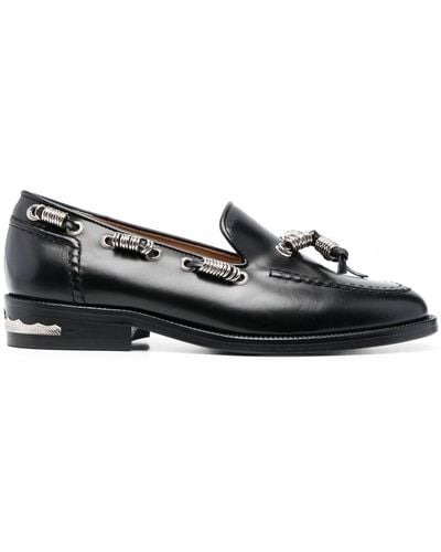 Toga Aj1230 Leather Loafers - Black