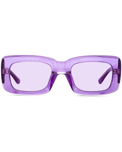 Linda Farrow X lunettes de soleil à monture rectangulaire - Violet