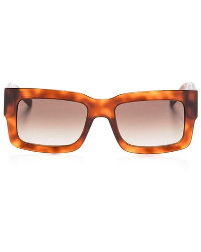 BOSS Tortoiseshell Rectangle-frame Sunglasses - Brown