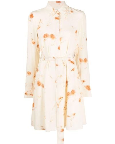 Jason Wu Abstract Flower-print Shirt Dress - White
