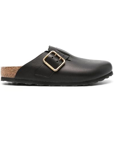 Birkenstock Boston Bold leather slippers - Negro