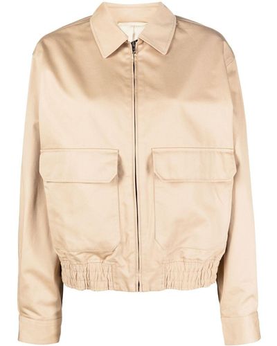 Filippa K Organic-cotton Zip-up Jacket - Natural