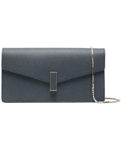 Valextra Iside Leather Clutch Bag - Grey