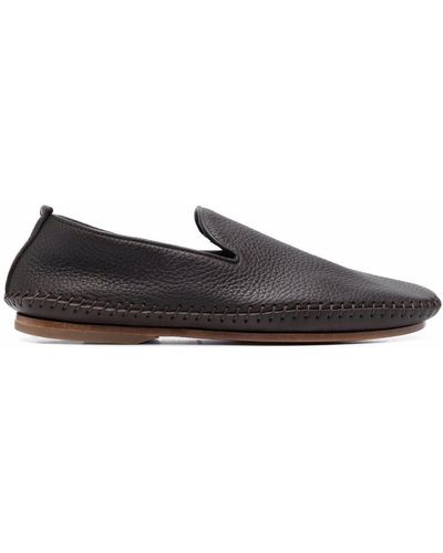 Henderson Soft-back Leather Slippers - Brown