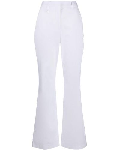 Vivetta High-waisted Flared-leg Trousers - White