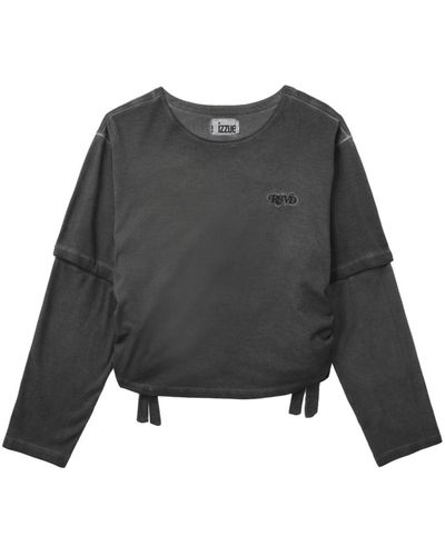 Izzue T-Shirt im Layering-Look - Grau