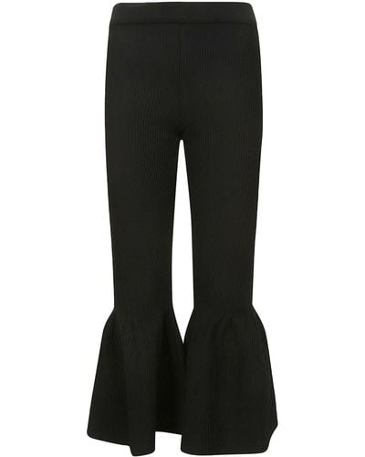 CFCL Ribbed Flared Trousers - Black