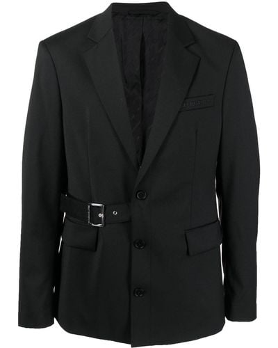 Karl Lagerfeld Blazer con botones y cinturón - Negro