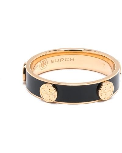 Tory Burch Miller Double T-plaque Ring - White
