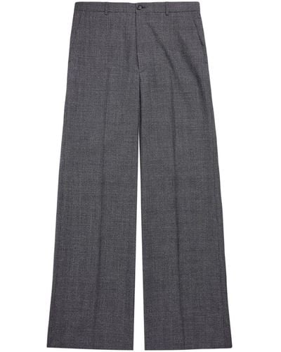 Balenciaga Extra-long Wide-leg Trousers - Grey