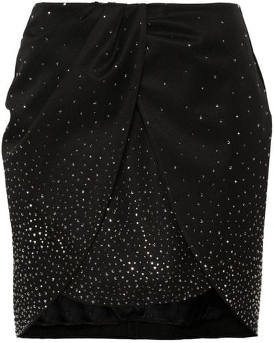 Off-White c/o Virgil Abloh Crystal-Embellished Mini Skirt - Black