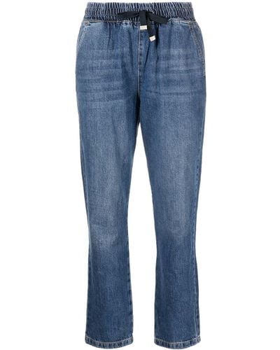 Liu Jo Jeans crop con coulisse - Blu