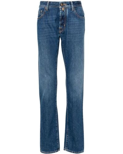 Jacob Cohen Bard Mid-rise Slim-cut Jeans - Blue