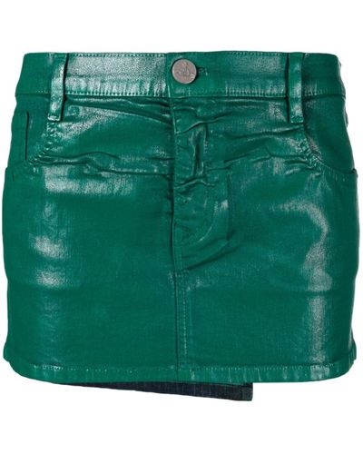 Vivienne Westwood Crewe Denim Asymmetric Miniskirt - Green