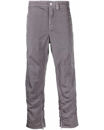 Jil Sander Slim-fit Draped Pants - Gray