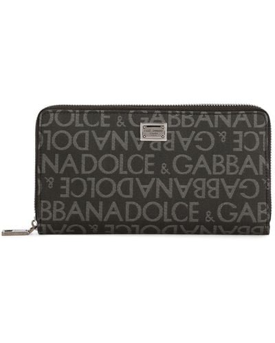 Dolce & Gabbana Logo Jacquard Cardholder - Gray
