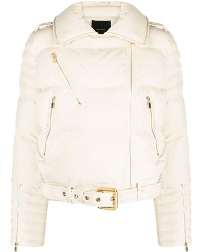 Pinko Padded Off-centre Jacket - Natural