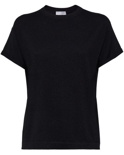 Brunello Cucinelli T-shirt en maille - Noir