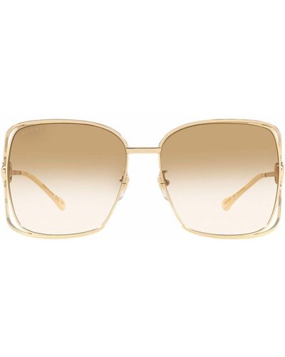 Gucci Oversized-Sonnenbrille - Natur