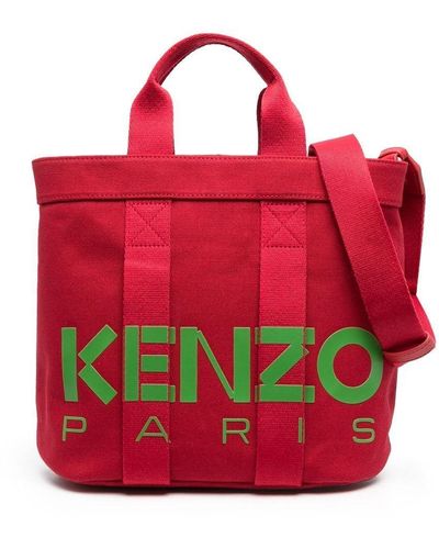 KENZO ロゴ ハンドバッグ - レッド