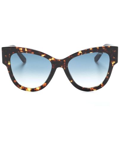 Marc Jacobs Cat-Eye-Sonnenbrille in Schildpattoptik - Blau