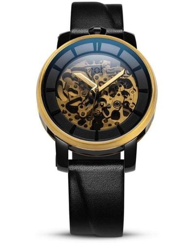 FOB PARIS R360 Gold 36mm Horloge - Zwart