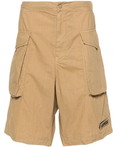 Aspesi Cargo-Shorts mit Logo-Patch - Natur