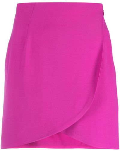 FEDERICA TOSI Wrap-design High-waisted Miniskirt - Pink