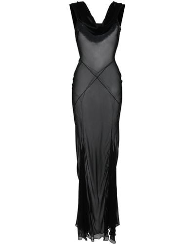 Kiki de Montparnasse Silk-chiffon Tank Dress - Black